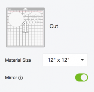 Image of a Cricut cutting mat in Cricut Design Space