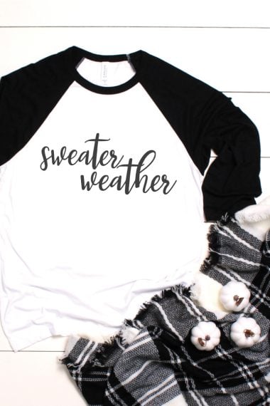 Say goodbye to those hot summer days! Sweater Weather is my favorite season and this hand-lettered SVG celebrates it!