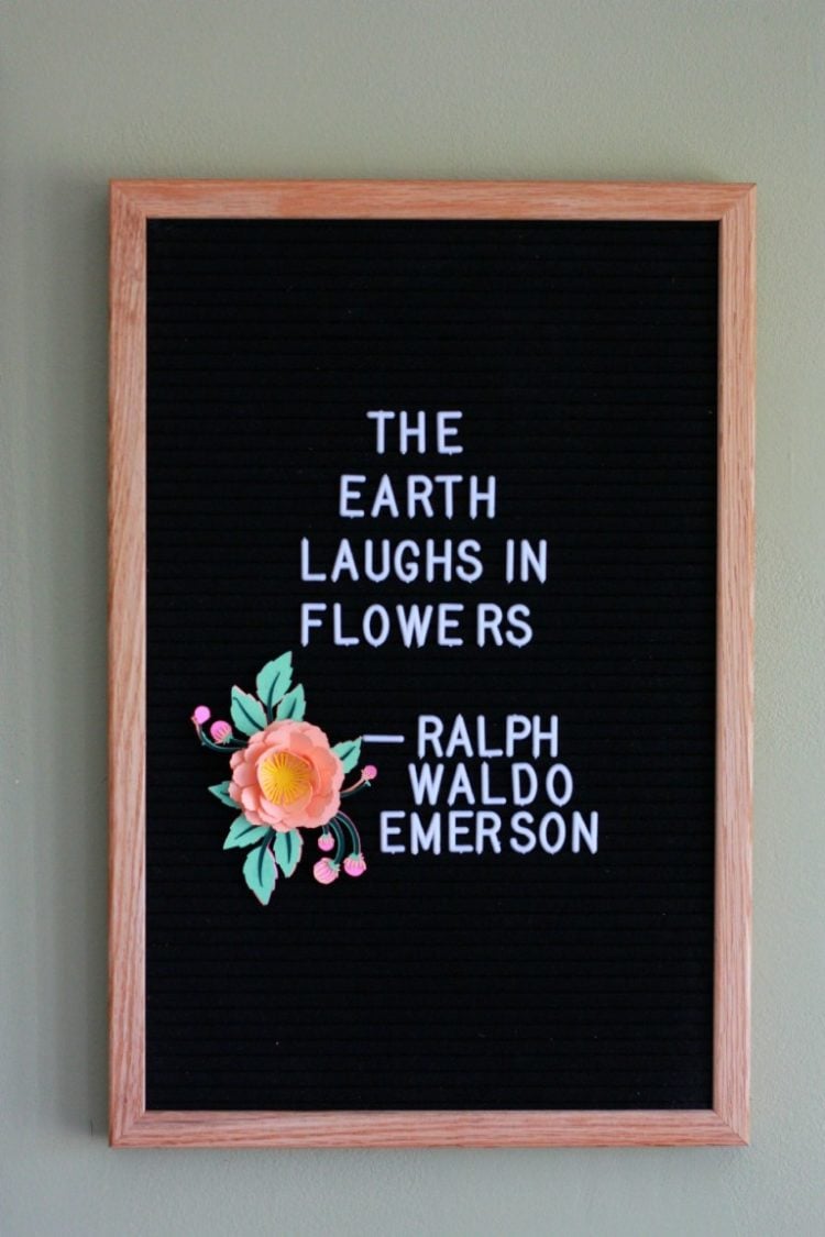  CRICUT MAKE IT NOW PROJECT- FELT LETTERBOARD 3D FLOWER