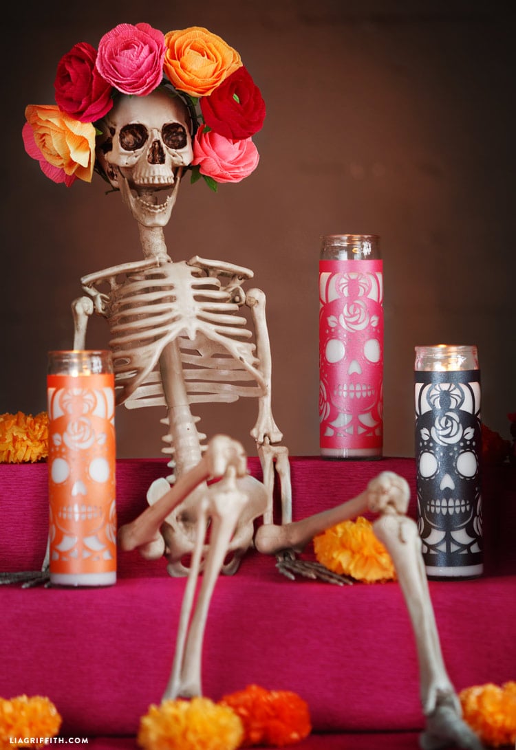 Day of the Dead Candle Wraps