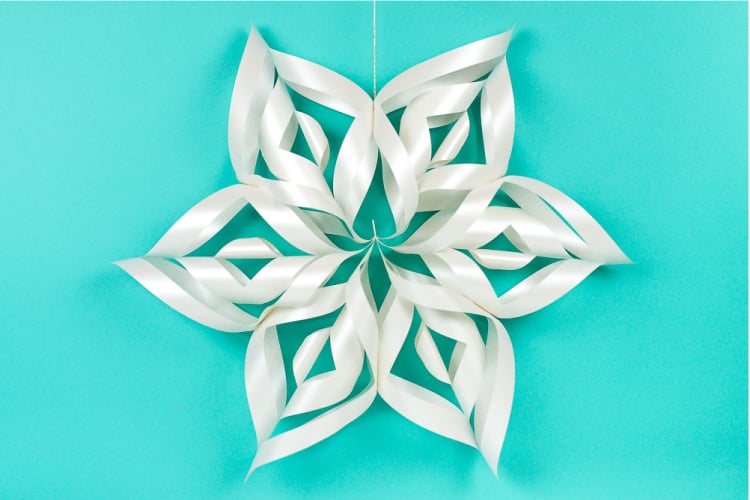 Paper snowflake cutouts snowflake die cuts white snowflakes paper  snowflakes christmas snowflakes 3D paper snowflakes