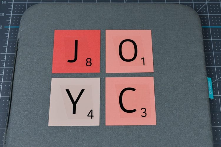 Using Iron On for Scrabble Letters