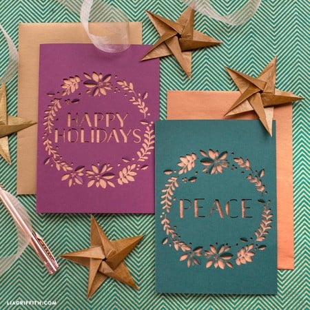 Christmas Wreath Cards - Lia Griffith