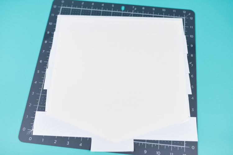 Cover white cardstock with strips of white Duck Tape