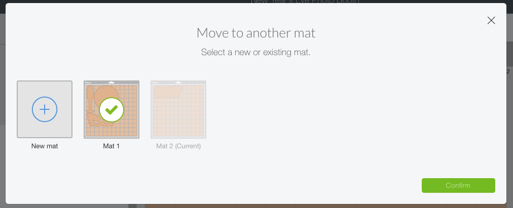 Use the Move to Another Mat feature in Design Space