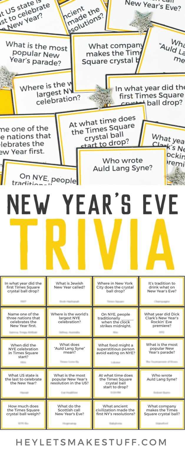 Free Printable New Year's Eve Trivia Hey Let's Make Stuff