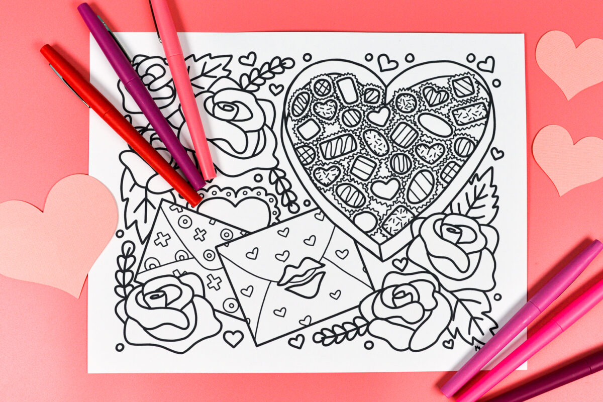 Free Printable Valentine's Day Coloring Page - Hey, Let's ...