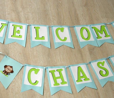 HOW TO MAKE A SIMPLE BABY SHOWER BANNER