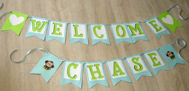 HOW TO MAKE A SIMPLE BABY SHOWER BANNER