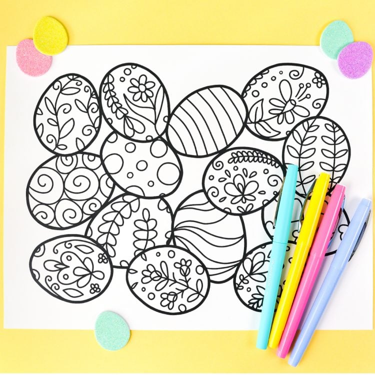 Download Free Printable Easter Coloring Page Hey Let S Make Stuff