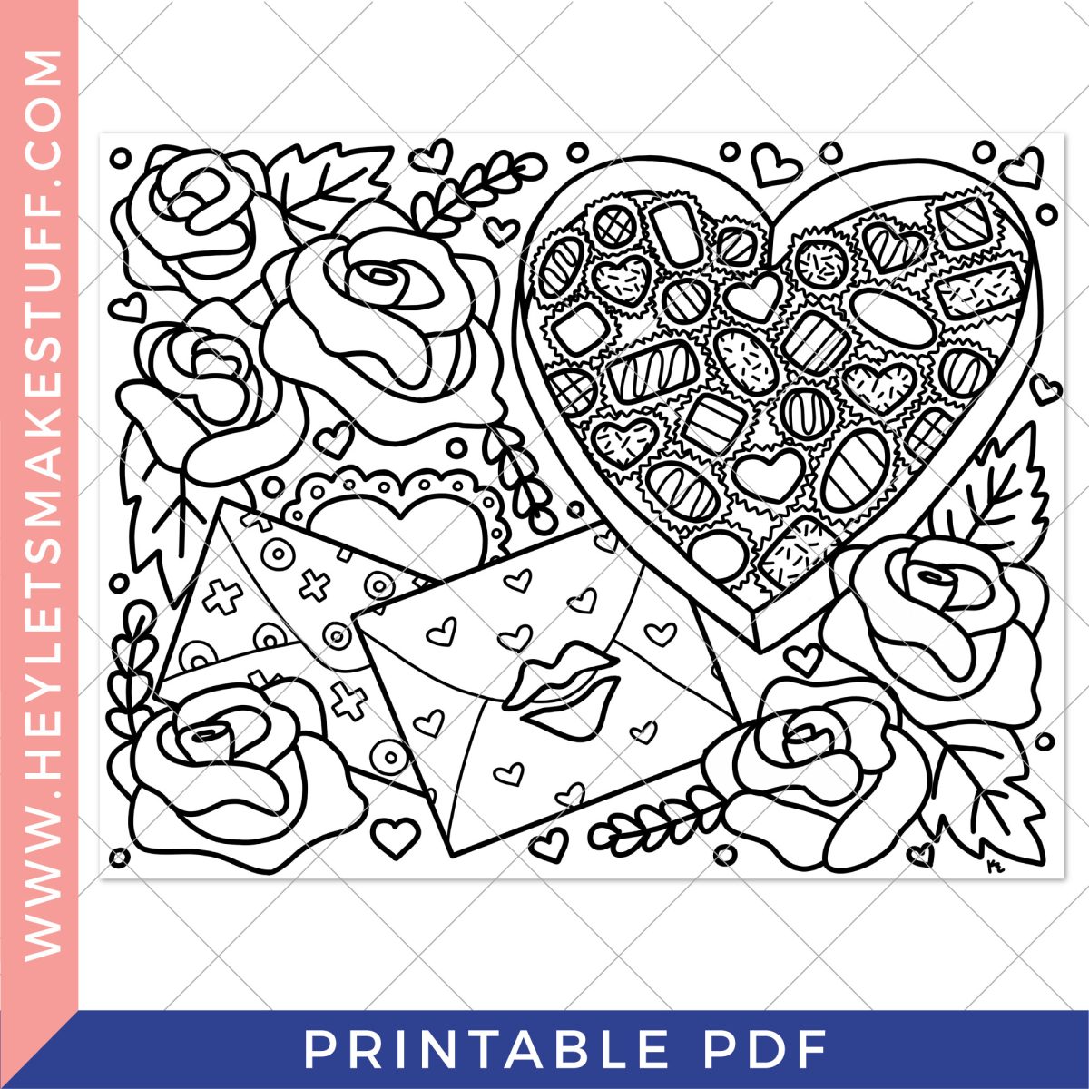 Free Pattern for Heart Template Printable - Valentine's Day - A Crafty Life