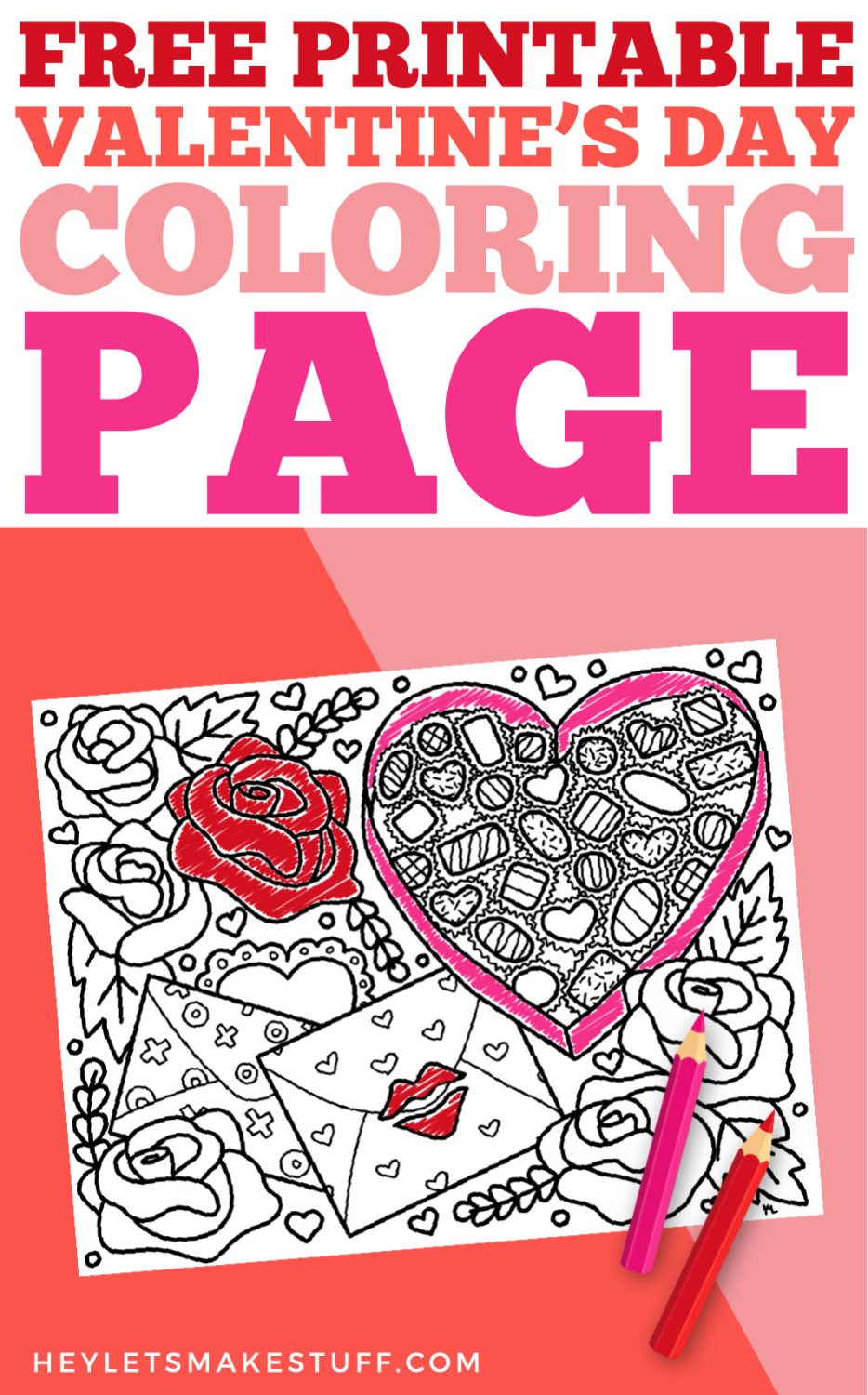 Coloring Pages - Make and Takes  Valentines day coloring page