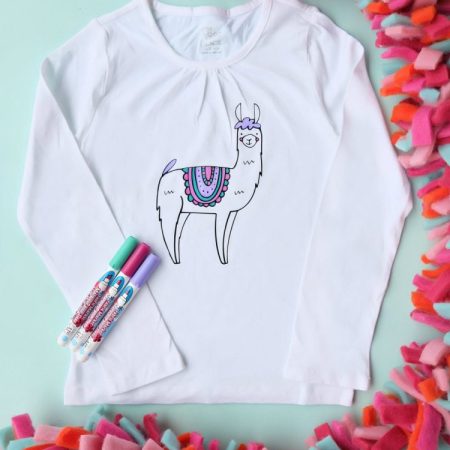 Llama Coloring Shirt