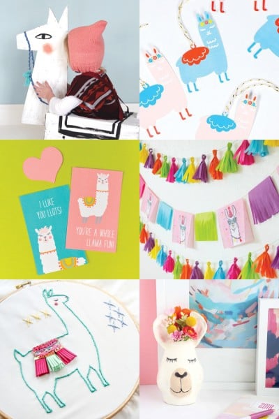 Show a little love for the llama! From party decorations to Valentine cards, this collection of llama crafts and DIY ideas has it all!