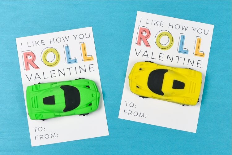 Free Printable Race Car Valentines for Kids - Hey, Let's Make Stuff