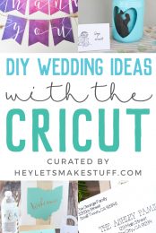Images of wedding ideas and advertisement curated by HEYLETSMAKE.STUFF.COM for DIY Wedding Ideas with the Cricut