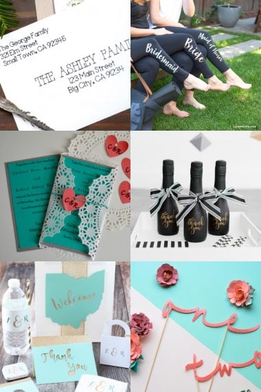 Images of DIY Wedding Ideas to make with the Cricut