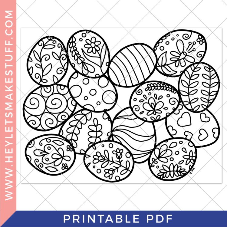 Free Printable Easter Coloring Page - Hey, Let's Make Stuff