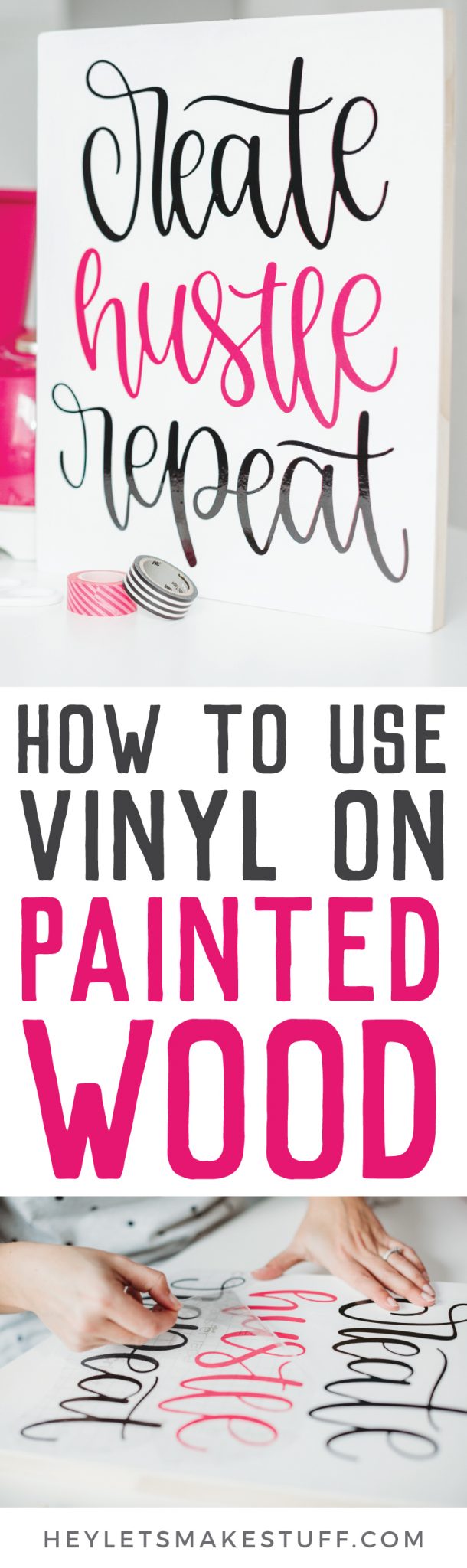 Using Vinyl on Painted Wood with the Cricut Wild Rose Bundle