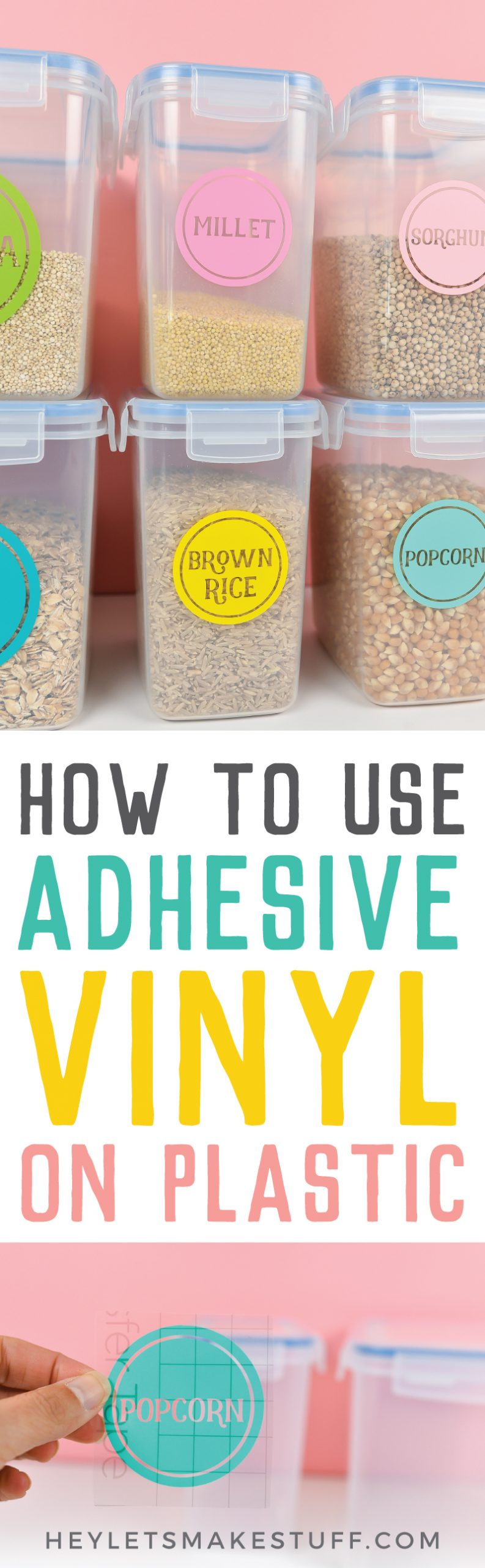 Using Vinyl on Plastic with Transfer Tape Hey, Let's Make Stuff