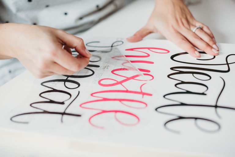 Using Vinyl on Painted Wood with the Cricut Wild Rose Bundle