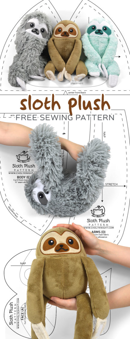 plush craft sloth