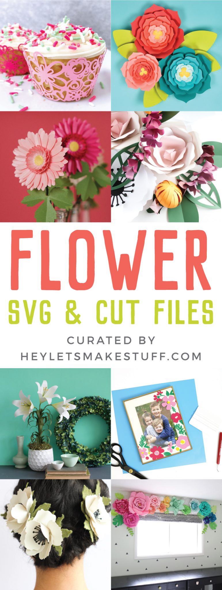 Flower SVGs and Cut Files - Hey, Let's Make Stuff