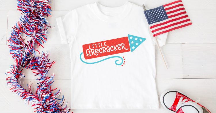 Get your little one in the patriotic spirit using this adorable Little Firecracker SVG—it's free! Perfect for t-shirts, bodysuits, and more. Then check out more than 15 free 4th of July cut files!﻿