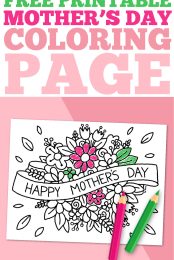 Mother's Day coloring page pin image