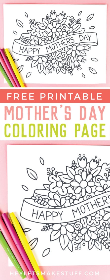 mother's day coloring page  hey let's make stuff