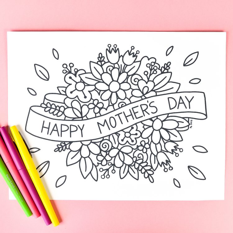 Mother S Day Coloring Page Hey Let S Make Stuff