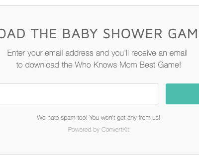 Download form for the Baby Shower Game