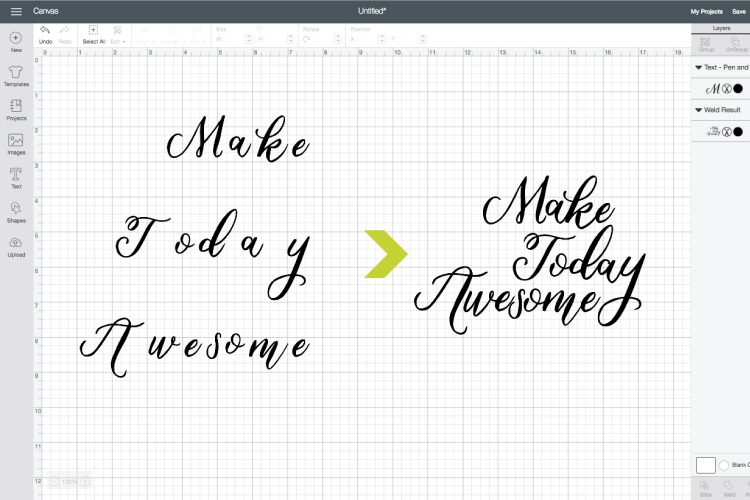 Working with Script Fonts in Cricut Design Space - Hey, Let's Make Stuff