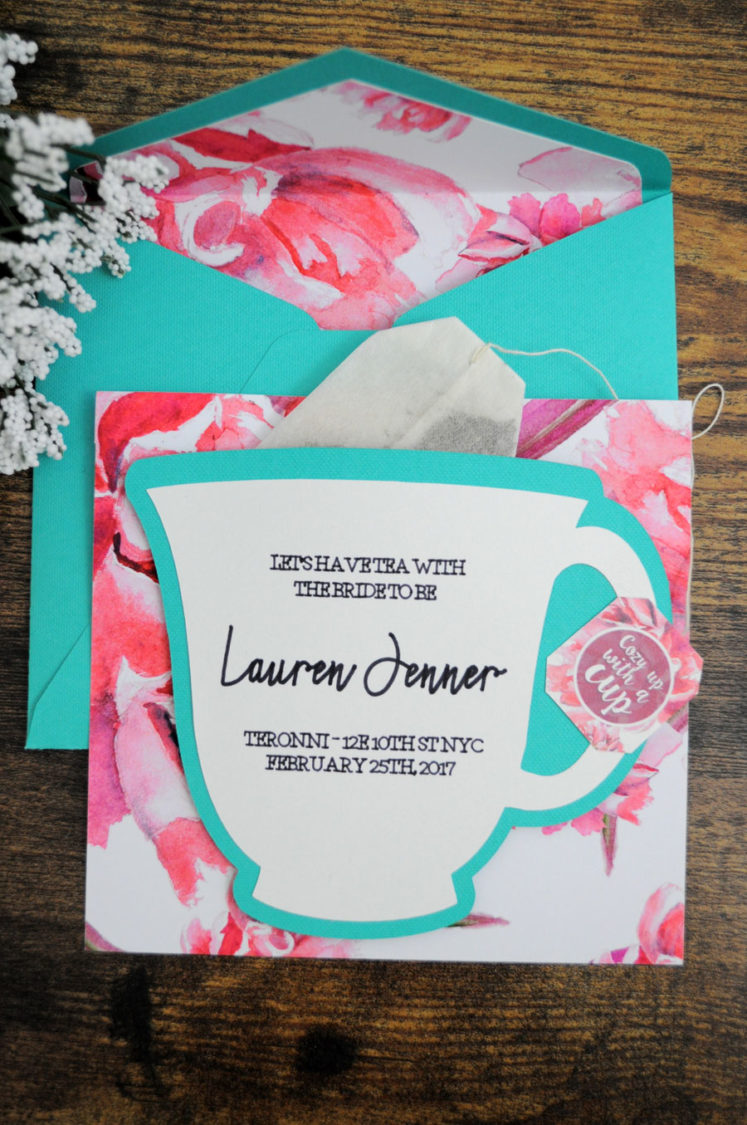 Plan the perfect bridal shower tea party! Royallacebridal.com has created a DIY Bridal Shower Tea Party Invitation that is fit for a queen! 
