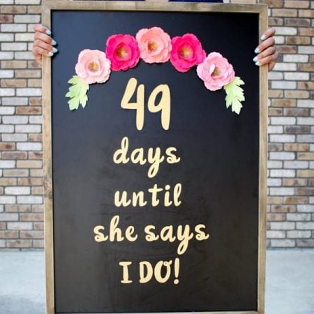Wedding Countdown Board