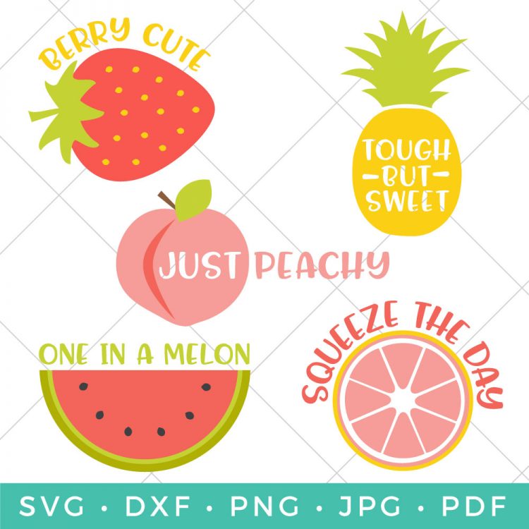 Cute Fruit Svg Bundle Hey Let S Make Stuff