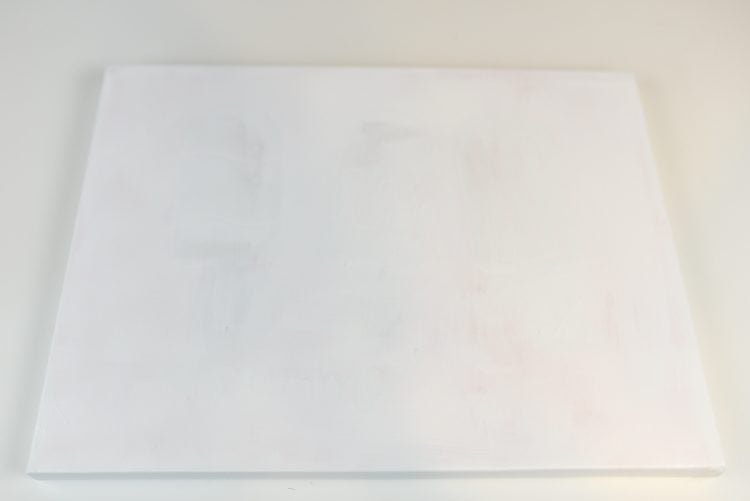 A canvas painted with white paint