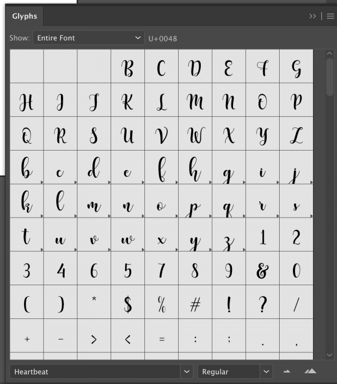 glyphs set download for illustrator