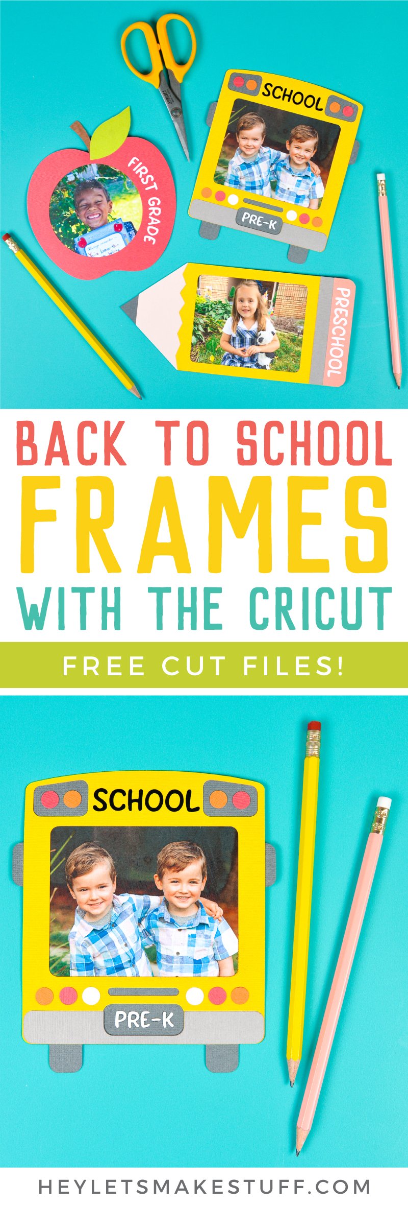 Back to School Frames with the Cricut - Hey, Let's Make Stuff