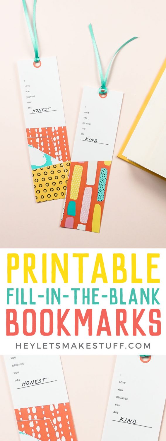 free fill in the blank printable bookmarks hey lets