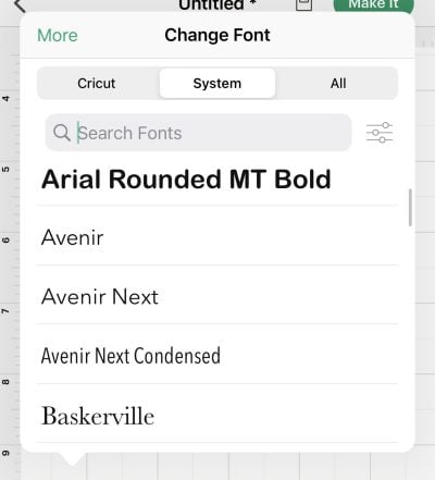 iOS DS: System Fonts