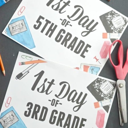 Watercolor back to school signs