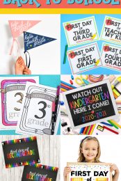 Pin image for back to school signs