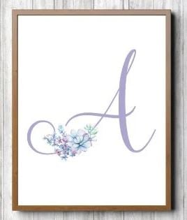 A succulent monogram in the letter A