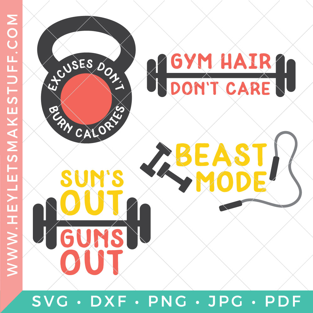 Download Exercise & Workout SVG Bundle - Hey, Let's Make Stuff