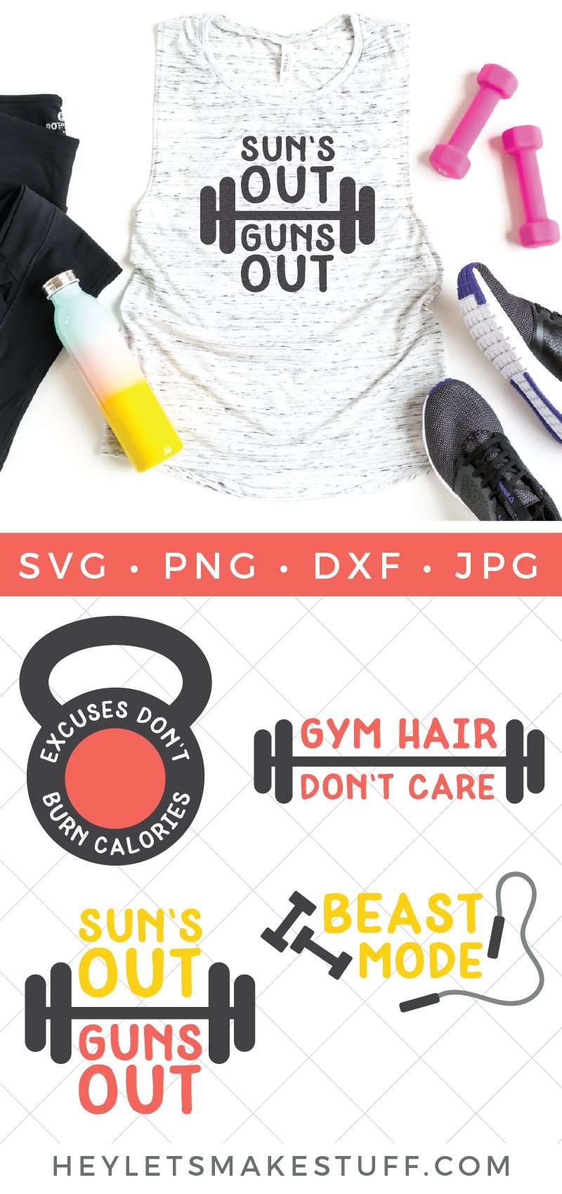 Download Exercise & Workout SVG Bundle - Hey, Let's Make Stuff