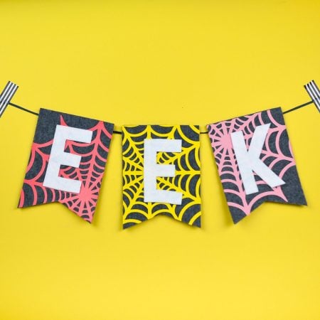 EEK Spider Web Halloween Banner Cricut-3