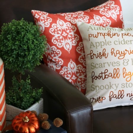 Fall Cricut project pillow