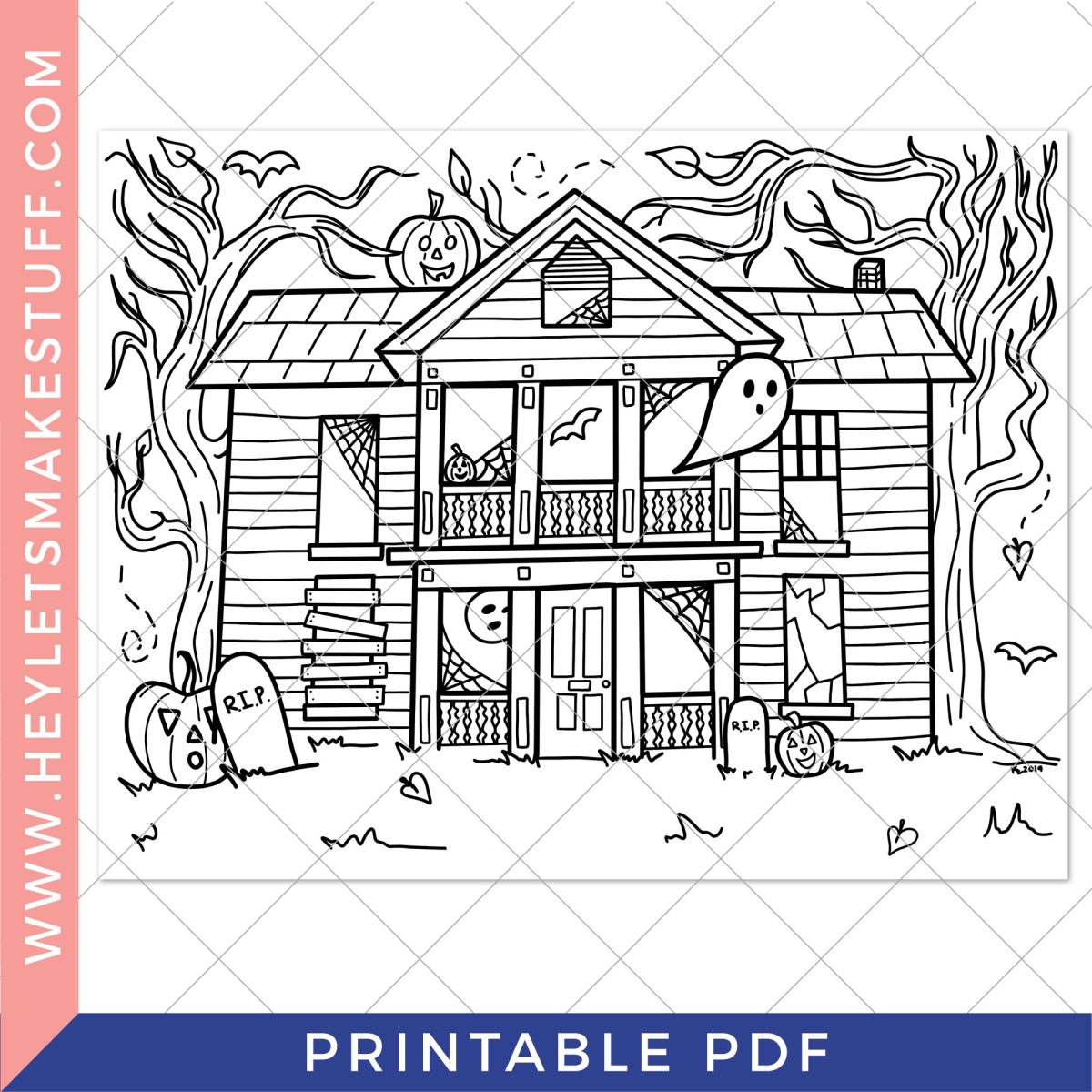 Halloween coloring page security image