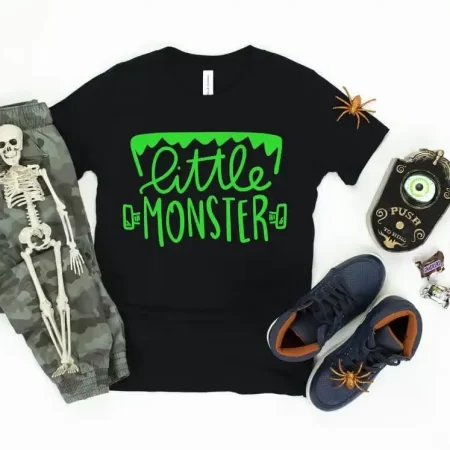 Black t-shirt with the saying Little Monster